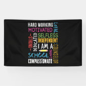 私は学校カウンセラーのお礼です 横断幕 (横)