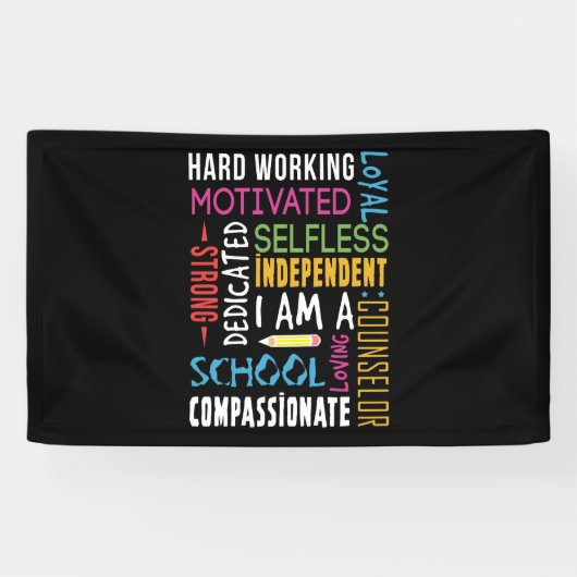 私は学校カウンセラーのお礼です 横断幕 (横)