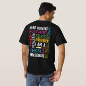 私は学校カウンセラーのお礼です Tシャツ (裏面フル)