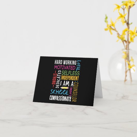 私は学校カウンセラーの感謝の気持ちです カード (黄色い花)