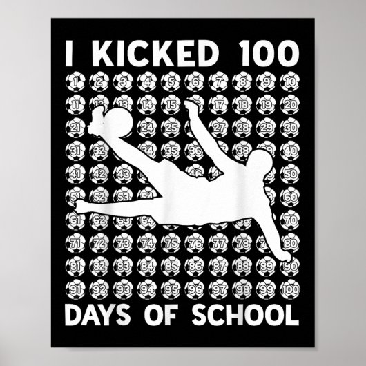 私は学校サッカーの100日を蹴ったScの100日目 ポスター (正面)