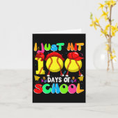 私は学校ソフトボールの100日の少年Gをヒットした カード (黄色い花)