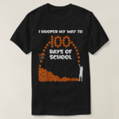 私は学校バスケットボールPの100日に行く道を開いた Tシャツ (デザイン正面)