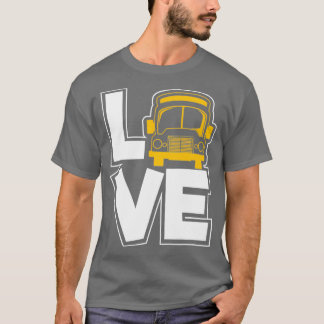 私は学校バス黄色の学校バスの運転手の学生が大好き Tシャツ