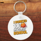 私は学校日100日Bの100バスケットボールをダンク キーホルダー (正面)