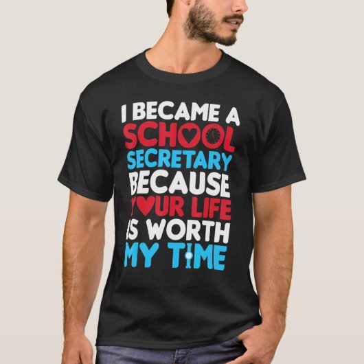 私は学校秘書になった Tシャツ (正面)