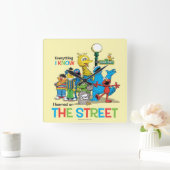 私は学通りに スクエア壁時計 (ホーム)