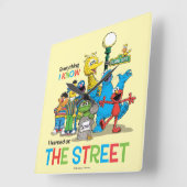 私は学通りに スクエア壁時計 (傾斜)