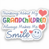 私は孫のコンターカットが大好き シール (正面)