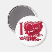 私は孫の赤いハート マグネット (正面/裏面)