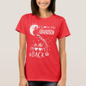 私は孫を月と後ろに愛している Tシャツ (正面)