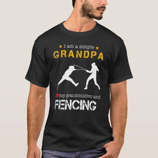私は孫シンプルが大好きなおじいさんで Tシャツ (正面)