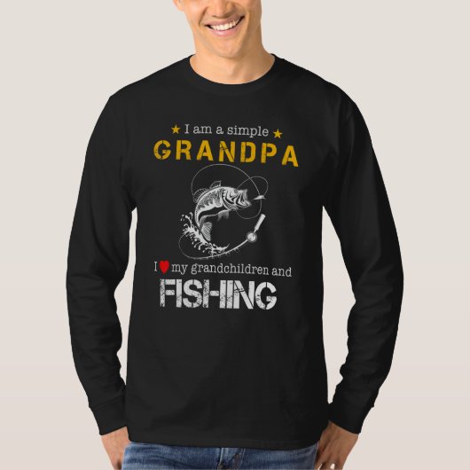 私は孫シンプルが大好きなおじいさんで Tシャツ (正面)