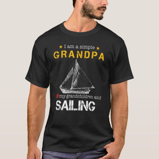 私は孫シンプルが大好きなおじいさんで Tシャツ (正面)