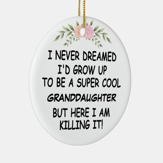 私は孫娘になるとは夢にも思わなかった セラミックオーナメント (右)