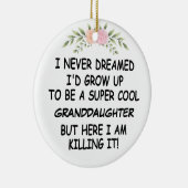 私は孫娘になるとは夢にも思わなかった セラミックオーナメント (右)