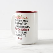 私は孫娘になるとは夢にも思わなかった ツートーンマグカップ (正面左)