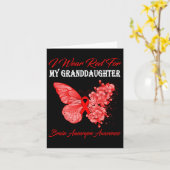 私は孫衣服の脳動脈瘤に赤を塗る カード (黄色い花)