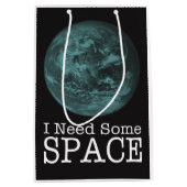 私は宇宙のギフトバッグを必要とします ミディアムペーパーバッグ (正面)