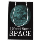 私は宇宙のギフトバッグを必要とします ミディアムペーパーバッグ (裏面)
