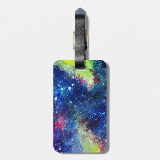 私は宇宙の旅行者の空間的な銀河系の絵画です ラゲッジタグ (裏面縦)