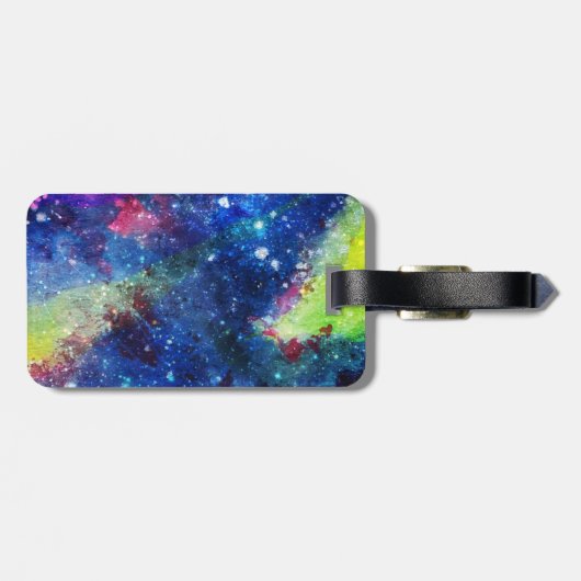 私は宇宙の旅行者の空間的な銀河系の絵画です ラゲッジタグ (裏面横)