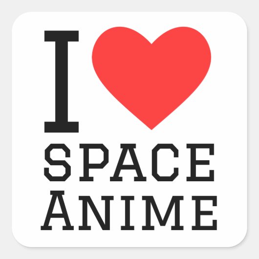 私は宇宙アニメが大好き スクエアシール (正面)