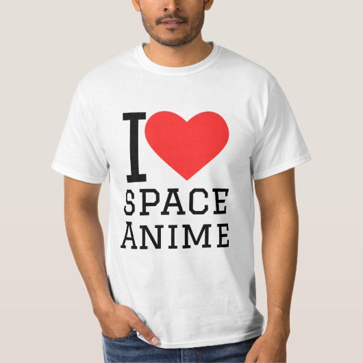 私は宇宙アニメが大好き Tシャツ (正面)