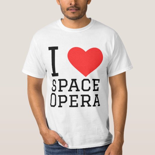 私は宇宙オペラが大好き Tシャツ (正面)