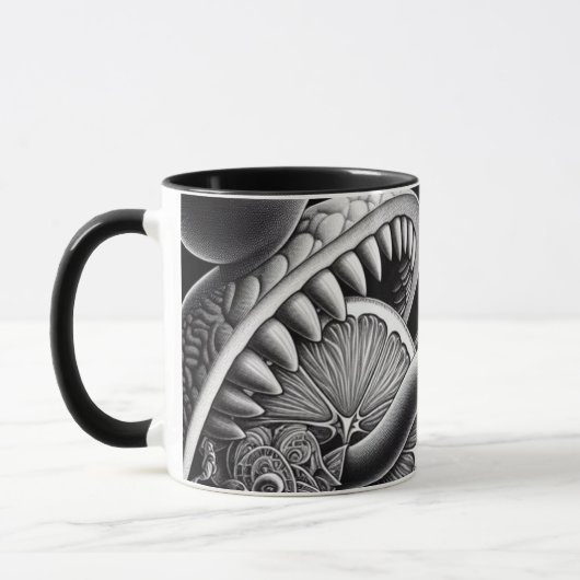 私は宇宙オレンジが大好き マグカップ (左)