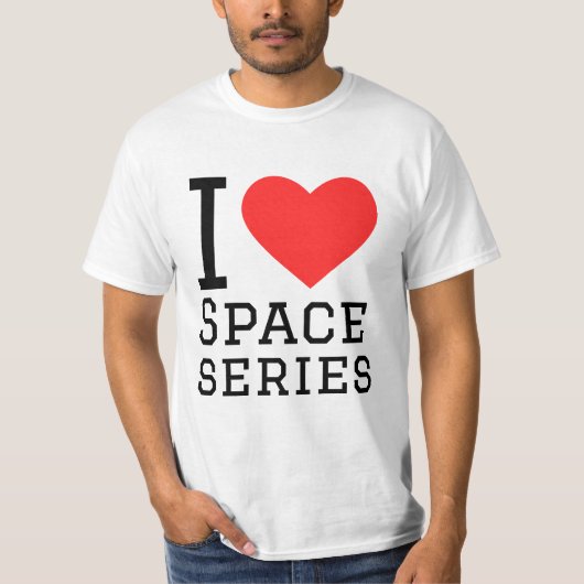 私は宇宙シリーズが大好き Tシャツ (正面)