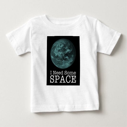 私は宇宙ベビーロンパーが必要 ベビーTシャツ (正面)