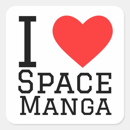 私は宇宙マンガ スクエアシール (正面)