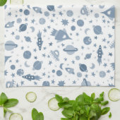 私は宇宙宇宙UFO惑星パターンが必要 キッチンタオル (折り畳み)