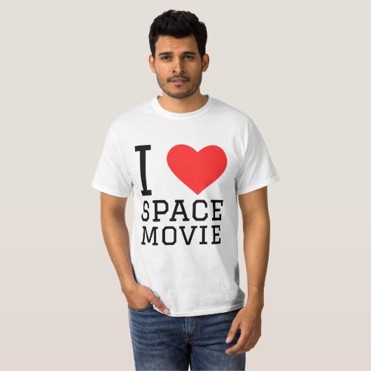 私は宇宙映画が大好き Tシャツ (正面フル)