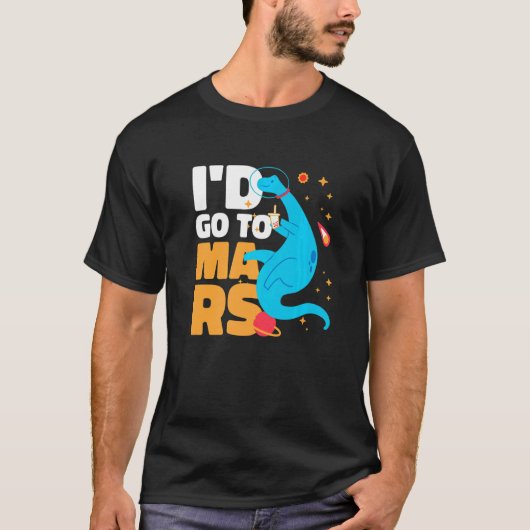 私は宇宙飛行士のための火星と一緒に行く Tシャツ (正面)
