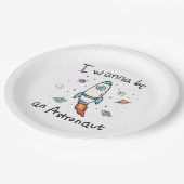 私は宇宙飛行士の漫画になりたい ペーパープレート (アングル)