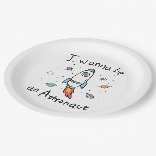 私は宇宙飛行士の漫画になりたい ペーパープレート (アングル)
