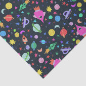 私は宇宙UFOロケット惑星パターンギフトが必要 薄葉紙 (詳細)