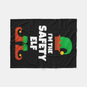 私は安全小妖精や小人ファミリーパジャマおもしろいクリスマス フリースブランケット (正面(横))