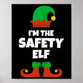 私は安全小妖精や小人ファミリーパジャマおもしろいクリスマス ポスター (正面)