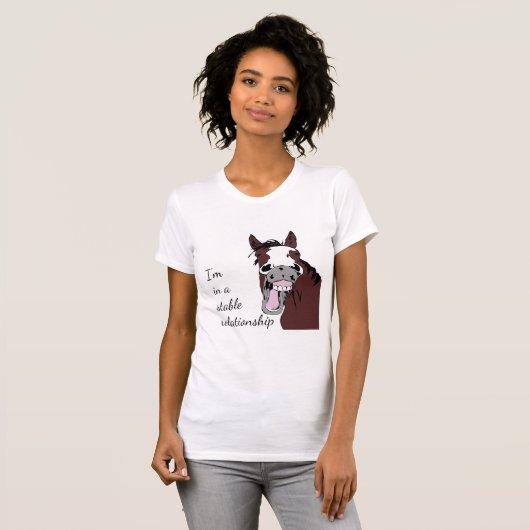 私は安定した人間関係おもしろいホースパン引用文にいる Tシャツ (正面フル)