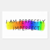 私は完全に不完全だ 長方形シール (正面)