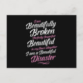 私は完全に不完全で美しく壊れている ポストカード (正面)