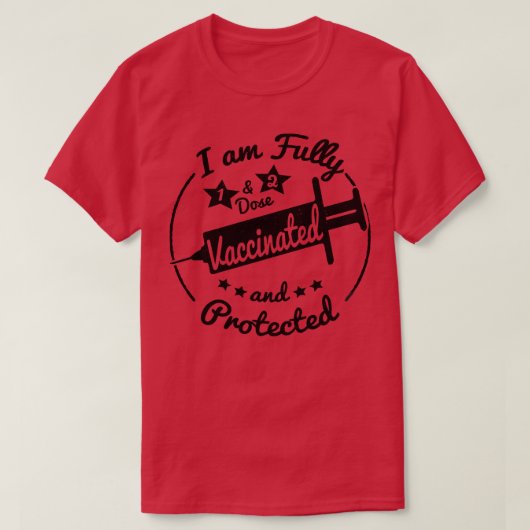 私は完全に予防接種を受けている Tシャツ (デザイン正面)