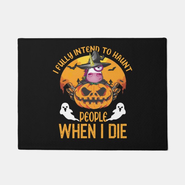 私は完全に人々を悩ませるつもりであるユニコーン ドアマット (正面)