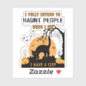 私は完全に人を悩ませるつもり – 面白いハロウィーン2 シール (シート)