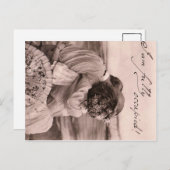 「私は完全に占領されている!」ロマンチックなヴィンテージキス おもしろい ポストカード (正面/裏面)