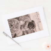 「私は完全に占領されている！」ロマンチックなヴィンテージキス おもしろい 長方形シール (封筒)