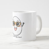 私は完全に卵引き明るい卵のメガネを着ている ジャンボコーヒーマグカップ (正面右)